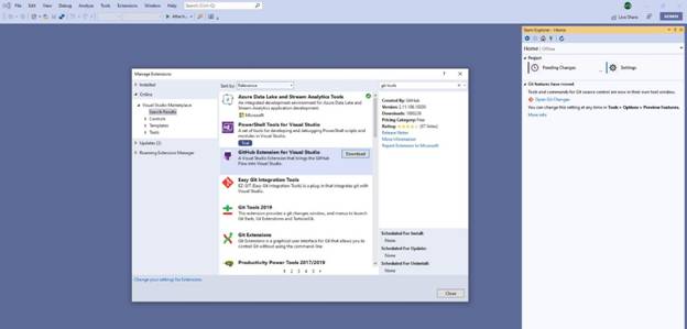 Adding The GIT Menu To Visual Studio 2019